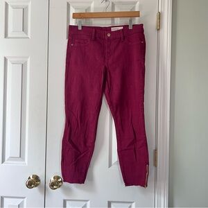 Pistola Women's Burgundy Ankle Jeans